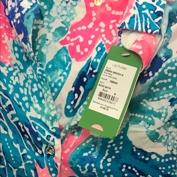 Lightly used Lilly Pulitzer Lillith tunic dress boho M - Picture 5 of 7